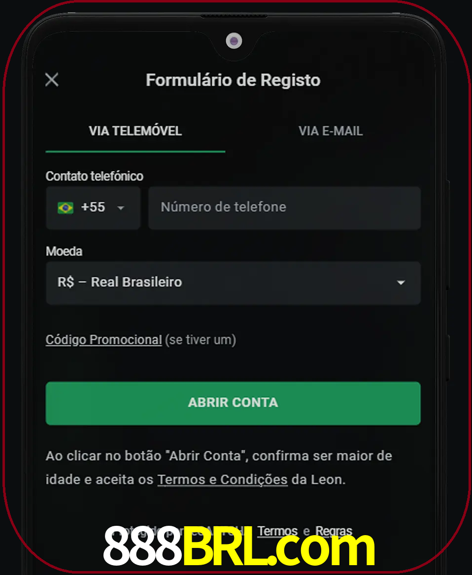 Abra o aplicativo e inicie o processo de registro.