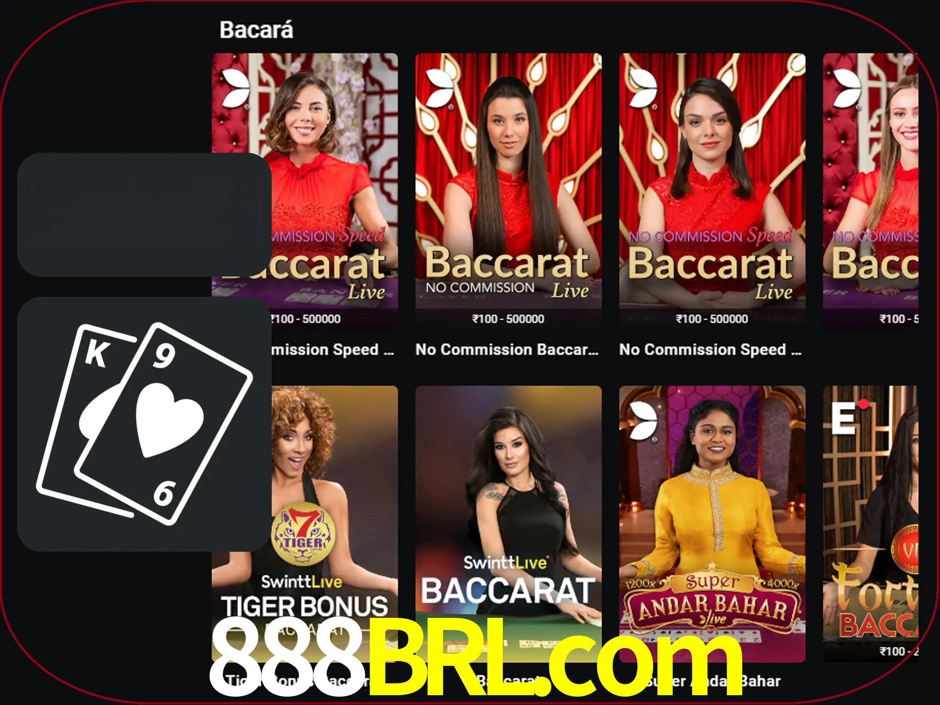 Ganhe muito dinheiro jogando jogos de bacará.